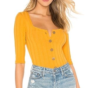 NWOT Free People Central Park Cardigan Sweater In Golden Yellow Women’s Sz XS